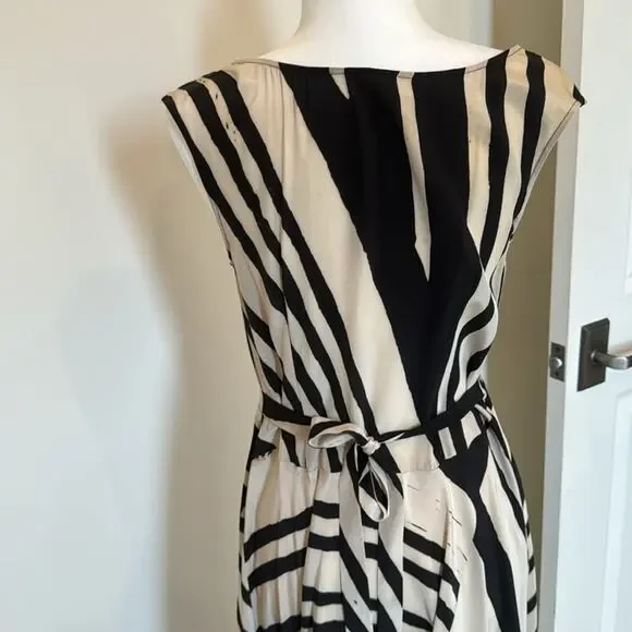Black and Cream Tracy Reese Midi Dress - Size Small - Picture 6 of 6